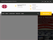 Tablet Screenshot of hindustanhydraulic.com